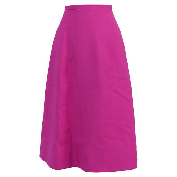 Valentino Garavani Flared Midi Skirt in Pink Viscose